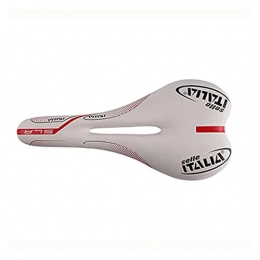 YINHAO Parti di ricambio YINHAO Sella per Biciclette MTB Selle Italia Sedile Bike Selle Italia Comodo Hollow VTT Racing Front Cushion Mountain PU Cycling Mat Guire Parti (Color : White)