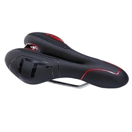 ZHIQIU Seggiolini per mountain bike Zhiqiu - Sella da uomo o donna con cuscinetto e zona centrale impermeabile, morbida e traspirante, design ergonomico, per mountain bike, bici da strada e bici pieghevoli, Black / Red