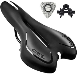 ZONSUSE Seggiolini per mountain bike ZONSUSE Sella per Bici Mountain in Gel, Sedile Bicicletta Comodo Ergonomico Impermeabile e Traspirante, con Nastro Riflettente, per Mountain Bike y Bici da Strada (Nero)