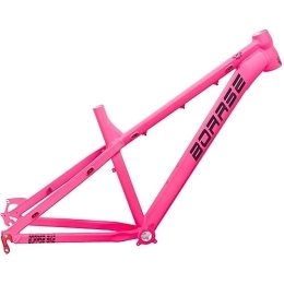 DHNCBGFZ Pièces de rechanges DHNCBGFZ Cadre VTT 26 / 27.5er VTT Semi-Rigide Cadre 17''Frein À Disque en Alliage D'aluminium Cadre De Vélo Quick Release QR 135mm Plusieurs Couleurs (Color : Pink, Size : 27.5x17'')