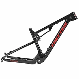 LJHBC Pièces de rechanges LJHBC Cadres pour Vélo Cadre de vélo de Montagne à Queue Souple en Fibre de Carbone 27.5 / 29er Vélo de Descente Tout-Terrain Boitier de pédalier fileté BSA73 Compétition (Size:27.5x17in, Color:Le Noir)