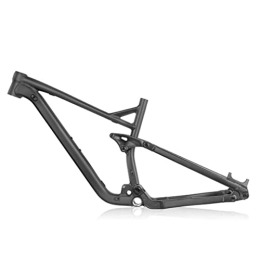 QHIYRZE Cadres de vélo de montagnes Suspension Complète Vtt Boost Cadre 148x12MM À Travers L'essieu For AM Endure 27.5 29er Cadre De Vélo En Alliage D'aluminium Trail VTT Cadre Frein À Disque Avec Casque ( Color : Black 27.5x17'' )