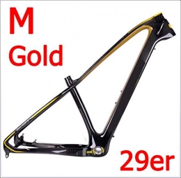 Wenhu Pièces de rechanges Wenhu Cadre VTT pour VTT Gold Mountain Carbon + Pince pour sige + Casque Garantie 2 Ans 4, M