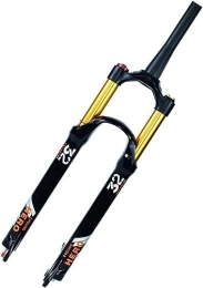 JKAVMPPT Pièces de rechanges 26 / 27.5 / 29'' Fourche à suspension pneumatique 1-1 / 2 1-1 / 8 Fourche à suspension VTT Amortisseur pneumatique avec course d'amortissement 115 mm QR 9 mm Frein à disque Fourche avant de vélo ( Color : Tap