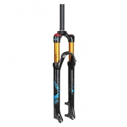 VHHV Fourches VTT 26 27, 5 29 Pouces VTT Vlo Fourche Suspension, Alliage Air Fourches Amortisseur 1-1 / 8" Verrouillage Manuel Voyage: 100mm (Color : Blue, Size : 26 inch)