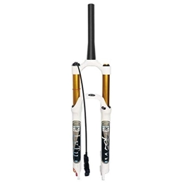 TYXTYX Fourches VTT Air 140mm Travel Mountain Bike Suspension Fork 26 / 27.5 / 29 White, WQ-003 Rebound Adjust Remote Lock Fourches VTT Alliage ultraléger 9 mm QR (Couleur: Tapered Remote Lock, Taille: 29 Pouce