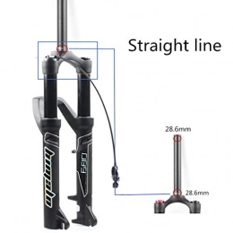 Suspension Fork Pièces de rechanges Air Suspension Fourche 26 / 27.5 / 29 Pouces VTT Essieu Arrière Suspension Pression Atmosphérique Fourche Avant Vélo De Montagne Voyage 120 MM Contrôle des Épaules / Contrôle des Fils