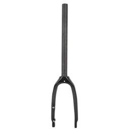 Alomejor Pièces de rechanges Alomejor Fourche Avant en Fibre de Carbone Noire Pliante 16 Pouces 305 Disque Plat C Frein Tube Droit Dégagement Rapide 3K Brillant Fourche de VTT pour L'extérieur