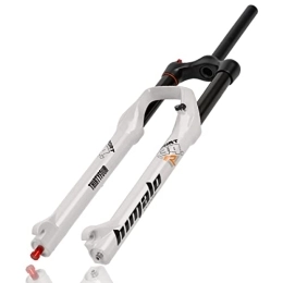 Asiacreate Pièces de rechanges Asiacreate 26 / 27.5 / 29'' Fourche Suspendue MTB Voyage 160mm Fourche À Air pour VTT Tube Droit 1 1 / 8 Réglage du Rebond HL QR 9mm Frein À Disque Fourche Avant (Color : White, Size : 26in)