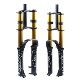 Asiacreate Pièces de rechanges Asiacreate Fourche Avant 26 / 27.5 / 29 Pouces D'huile Fourche Suspendue VTT QR 9mm 1-1 / 8'' Tube Droit Voyage 130 Mm Double Contrôle D'épaule pour Vélo AM FR (Color : Gold, Size : 27.5inch)