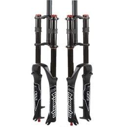 Asiacreate Pièces de rechanges Asiacreate Vélo Fourche VTT 26 / 27.5 / 29 '' DH Fourches de Suspension 1-1 / 8"QR 9 mm Frein à Disque Voyage 130 mm Fourche MTB Amortissement du Rebond (Color : Black, Size : 27.5inch)