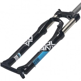 Auoiuoy Fourches VTT Auoiuoy VTT Fourche Avant vélo VTT Fourche vélo Suspension Fourche Air Fourche 26 / 27.5 / 29 Pouces en Alliage d'aluminium Amortisseur Fourche à Ressort, Black / Blue label-29inch