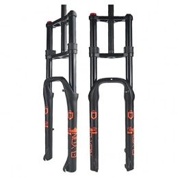 AWJ Pièces de rechanges AWJ Fourche Avant de vélo de Neige, Fourche d'épaule 26 pouces4.0 Gros Pneu A-Pillar Frein à Disque Pression d'air 140 mm Course adapté aux VTT et motoneiges VTT Fourche Avant de vélo