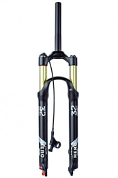 AWJ Pièces de rechanges AWJ Fourche à Suspension pneumatique VTT 26 / 27.5 / 29 ''Amortisseur pneumatique avec débattement d'amortissement 100mm 1-1 / 2 1-1 / 8 VTT Fourche Frein à Disque vélo Fourche Avant QR 9mm 1640g