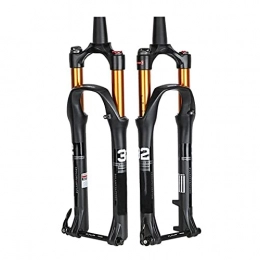 AWJ Pièces de rechanges AWJ Fourche à Suspension pour vélo VTT, 27, 5 / 29 Pouces, Course de Fourche à air de Frein à Disque 100mm, contrôle d'épaule / contrôle de Fil, pour VTT BIKEe