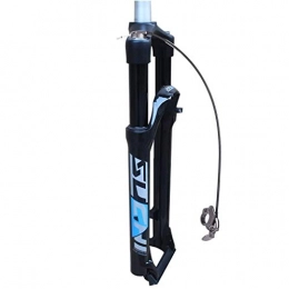 AWJ Pièces de rechanges AWJ Fourche à Suspension VTT Vélo Fourche à Suspension 26"XC Ressort Pneumatique Tube Droit 1-1 / 8" Voyage 100mm Verrouillage À Distance 9mm QR 1870g