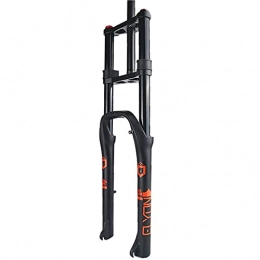 AWJ Pièces de rechanges AWJ Suspension de Cyclisme Fourche à Suspension BMX 26"VTT Frein à Disque Vélo 1-1 / 8" Fourche de vélo de Direction 150mm Amortissement d'air de Voyage pour 4.0"Fat Tire QR 2996g