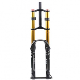 AWJ Pièces de rechanges AWJ Suspension de vélo Fourche de vélo de Montagne 26 27, 5 29 Pouces Fourche à Suspension de vélo DH Voyage 130 mm Amortissement d'air 1-1 / 8"1-1 / 2" Fourche de Frein à Disque VTT axe Traver