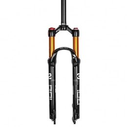 AWJ Pièces de rechanges AWJ Suspension de vélo Fourche à Suspension VTT pour Roues de vélo 26 27, 5 29 Pouces Noir Double Chambre à air Fourche Contrôle de l'épaule Verrouillage à Distance Frein à Disque 1-1 / 8