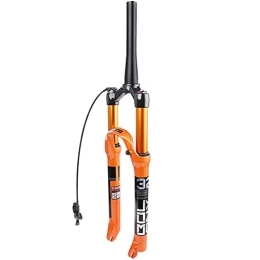 RZM Pièces de rechanges Fourche de suspension pour VTT droite / conique QR 9 mm Débattement 120 mm Fourche à air en alliage ultra léger 3, 8 cm (couleur : télécommande conique Taille : 69, 8 cm)