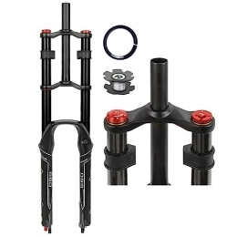 RUJIXU Pièces de rechanges Fourche Suspension Avant VTT 26 27, 5 29 Pouces Frein À Disque Air Fourche vers Le Bas 1-1 / 8" Droit 1-1 / 2" Conique VTT Fourche Vélo À Triple Arbre Voyage 135mm Libération Rapide 2440g (Color : Black,