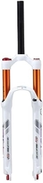 SJHFG Pièces de rechanges Fourche Suspension VTT Vélo Fourche à Suspension VTT 26" 27.5", 10 0mm 1-1 / 8" Manuel de 9 mm QR Lockout Damping Réglage de la Fourche Avant Fourches Avant Vélo (Color : White, Size : 26 inch)