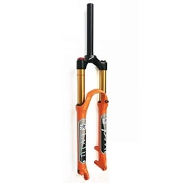 TYXTYX Fourches VTT Fourche VTT de vélo en Alliage de magnésium 26 / 27, 5 / 29 Pouces Suspension Tube Droit pivotant 140mm Voyage Air Fourche Amortisseur (Couleur: Orange Verrouillage Manuel, Taille: 27, 5 Pouce