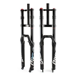 QJWM Pièces de rechanges Fourche À Suspension De Vélo VTT 26 / 27.5 / 29 Pouces en Alliage De Magnésium Double Épaule Fourche À Air De Vélo De Descente 28.6Mm pour VTT DH A, 29inch