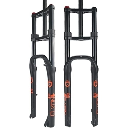 QJWM Pièces de rechanges Fourche À Suspension VTT 20 / 26 Pouces Voyage 140 Mm Air Fourche VTT Double Épaule avec Fonction De Verrouillage Amortisseur De Vélo 26inch