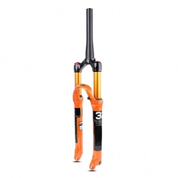 AWJ Fourches VTT Fourche à Air VTT, 26 / 27.5 / 29 Pouces Fourche à Suspension Cone Tube QR 9mm Course 120mm Contrôle de l'Épaule Accessoires Vélo, Orange