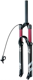 JKAVMPPT Pièces de rechanges Fourche à suspension pneumatique VTT 26 / 27, 5 / 29 pouces Fourche d'amortisseur en alliage de magnésium VTT 1-1 / 8 Tube droit Débattement 100 mm Verrouillage manuel / à distance QR ( Color : Remote , Size :