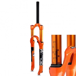 AWJ Pièces de rechanges Fourche à Suspension Vélo Fourche à Suspension 26 / 27.5 / 29 Pouces Orange VTT Air Rebond Ajuster Tube Droit 1-1 / 8"QR 9mm Voyage 105mm HL / RL Amortisseur À Gaz pour Vélo XC / AM / FR