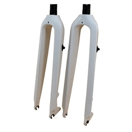 HENGLE Pièces de rechanges HENGLE Fourche Avant vélo VTT Blanc vélo en Fiber de Carbone Fourche Avant Frein à Disque Dur VTT 26er 29er Loisirs de Plein air (Color : Gloss White 26er)