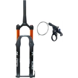 HESHS Pièces de rechanges HESHS Fourche VTT 27.5 29 Pouces Télécommande, Tube Conique Tube Pivot 1-1 / 2 » VTT contrôle de l'épaule Fourche débattement 120mm, Remote Lock, 27.5inch