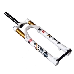 HIOD Pièces de rechanges HIOD Fourche de Bicyclette VTT Vélo Absorption des Chocs Vélo de Montagne Suspension Contrôle d'épaule Fourchette, White-A, 27.5-inch