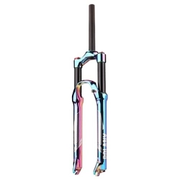 HSQMA Pièces de rechanges HSQMA 26 / 27.5 / 29 Pouces Fourches À Suspension VTT Alliage D'aluminium Fourche Direction Droite Vélo Amortisseur Air Fourche Frein À Disque QR HL (Color : 29inch Colorful)