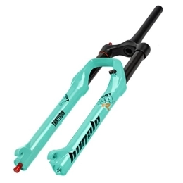 HSQMA Pièces de rechanges HSQMA Fourche Avant De Vélo 26 / 27.5 / 29 140mm De Débattement 1-1 / 2" Conique VTT Fourches Rebond Ajuster Frein À Disque QR Contrôle De L'épaule (Color : Green, Size : 29inch)