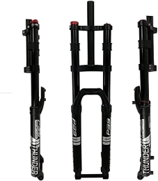 HXJZJ Pièces de rechanges HXJZJ Fourches de Suspension de Vélo Fourche de Vélo de Montagne Fourche de Suspension de Descente 27, 5"29" Fourche de Suspension Pneumatique de Vélo 32 VTT DH 1-1 / 8 Pivot Droit 160 Mm, Silver-29in