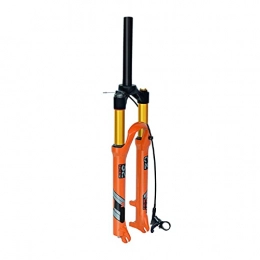 hyywmgx Pièces de rechanges hyywmgx Fourche à air VTT 26 Pouces, Tube Droit 1-1 / 8" Fourche à Amortisseur de Suspension QR 9 mm, débattement 120 mm Orange (Verrouillage à Distance A)