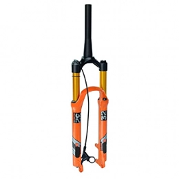 hyywmgx Pièces de rechanges hyywmgx Fourche à air VTT 26 Pouces, Tube Droit 1-1 / 8"Fourche à Amortisseur de Suspension QR 9 mm débattement 120 mm Orange (Verrouillage à Distance B)