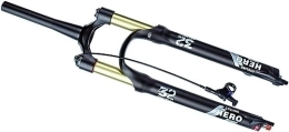 JKAVMPPT Pièces de rechanges JKAVMPPT Fourche à air VTT 26 / 27.5 / 29 ''Fourche à Suspension de vélo 120mm Rebond de Voyage réglable 1-1 / 8 Fourche Avant de vélo Droite / Conique Frein à Disque 9mm (Color : Tapered RL, Size : 26inch)