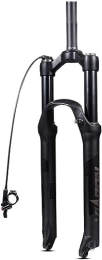 JKAVMPPT Pièces de rechanges JKAVMPPT Fourche à Suspension VTT 26 / 27.5 / 29 ''100mm Voyage VTT Air Fourche Frein à Disque 1-1 / 8 Fourche Avant Droite Amortissement Ajuster 9mm (Color : Black Remote, Size : 26inch)