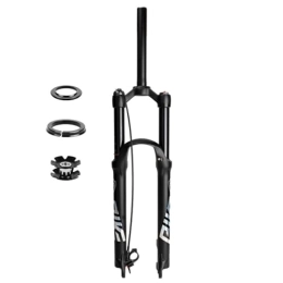 LHHL Pièces de rechanges LHHL 26 / 27.5 / 29 Pouces Voyage 120mm VTT Fourche À Air Fourche Suspension Vélo De Montagne Tube Droit 1-1 / 8" Fourche Avant À Disque 9x100mm QR avec RL (Color : Black, Size : 29inch)