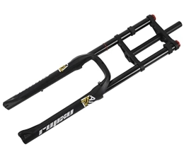 LHHL Pièces de rechanges LHHL All Mountain Bike Fourche À Suspension Pneumatique 26 Pouces 4.0 Fat Tire VTT Fourche Avant Voyage 150mm Réglage De L'amortissement QR Snow Bike Shock Fourche (Color : Black, Size : 26 inch)