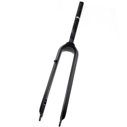 LHHL Pièces de rechanges LHHL Fourche Avant VTT 26 / 27.5 / 29" Fourche Rigide Fibre Vélo De Montagne Fourche VTT QR 9x100mm Frein À Disque 1-1 / 8" Ultraléger sans Filetage Tube Droit (Color : Black-Matte, Size : 27.5")