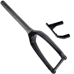 LHHL Pièces de rechanges LHHL Fourche Rigide VTT BMX Fibre De Carbone 16" 20" Fourche Avant Vélo De Montagne Axe Traversant 15x100mm Fourche À Disque 1-1 / 8" Tube Conique Fourche À Vélo (Color : Black-Glossy, Size : 16")