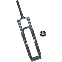 LHHL Pièces de rechanges LHHL Fourche VTT 26 / 27.5 / 29 inches HL Air Damping 120mm Travel 100x15mm Thru Axle 1-1 / 2" Tube Conique Fourche Avant VTT avec Frein À Disque (Color : Black, Size : 26inch)