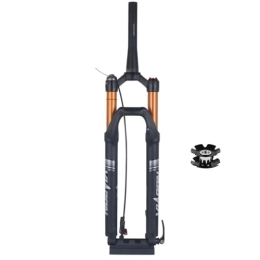 LHHL Pièces de rechanges LHHL Fourche VTT 26 / 27.5 / 29 Pouces Amortissement 100mm Voyage Fourche Vélo De Montagne Suspension Axe Traversant 15x100mm Tube Conique Fourche Avant Vélo RL (Color : Black, Size : 26inch)