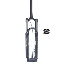 LHHL Pièces de rechanges LHHL Fourche VTT Verrouillage Manuel Tube Conique 1-1 / 2" 26 / 27.5 / 29 Pouces Axe Traversant 15x110mm Amortissement Fourche Vélo De Montagne 100mm Fourche Avant (Color : Black, Size : 27.5inch)