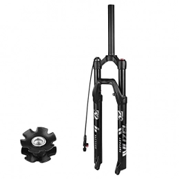 LICHUXIN Pièces de rechanges LICHUXIN Fourche Avant D'amortisseur De Vélo 26 / 27.5 / 29", Version Fourche Avant Pneumatique VTT À Dégagement Rapide, avec Réglage du Rebond, Débattement 115 / 117Mm Axe 9Mm, 02 Straight Tube, 29